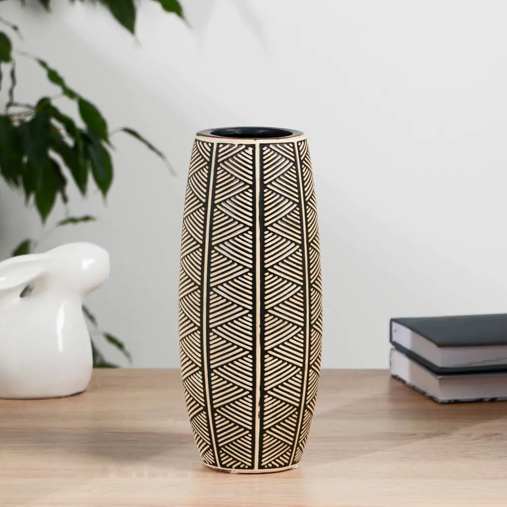 Фото Ваза Сима-ленд Флоранс керамика цвет черный 26 см