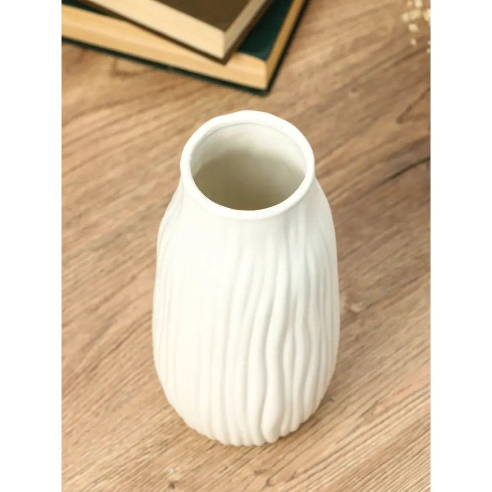 Фото 4 Ваза Сима-ленд Флоранс волны керамика цвет белый 11 см