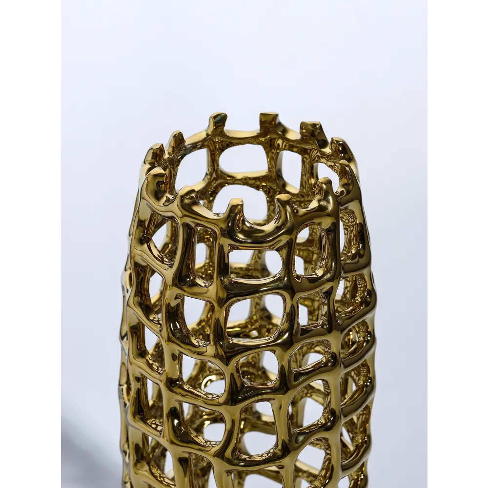 Фото 9 Ваза Сима-ленд Дайзи крупная сетка керамика цвет золото 31 см Фото 9 Ваза Сима-ленд Дайзи крупная сетка керамика цвет золото 31 см