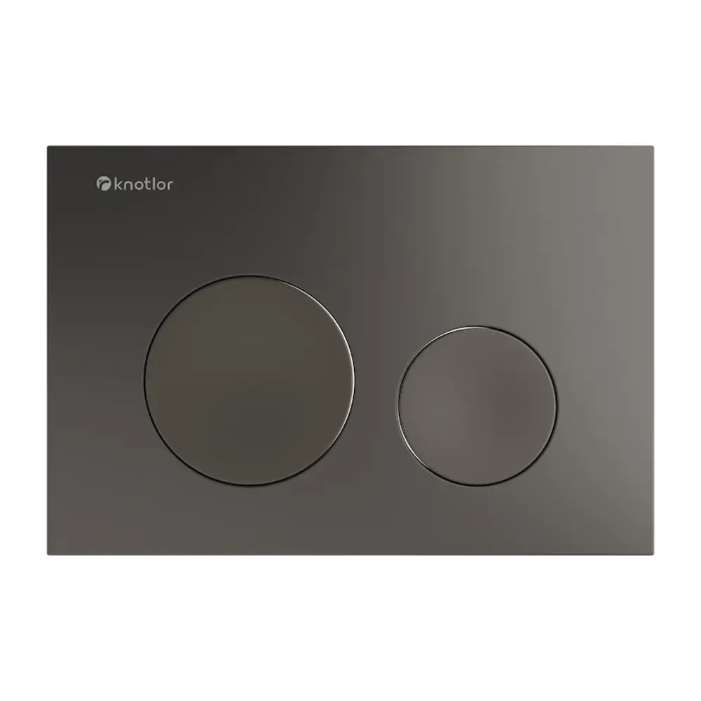 Фото Клавиша смыва Knotlor BIS102GM цвет оружейная сталь Фото Клавиша смыва Knotlor BIS102GM цвет оружейная сталь