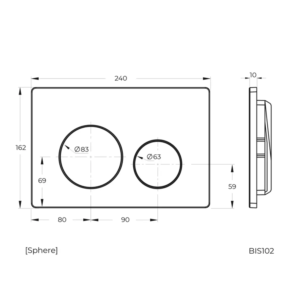 Фото 2 Клавиша смыва Knotlor BIS102WY цвет белый Фото 2 Клавиша смыва Knotlor BIS102WY цвет белый