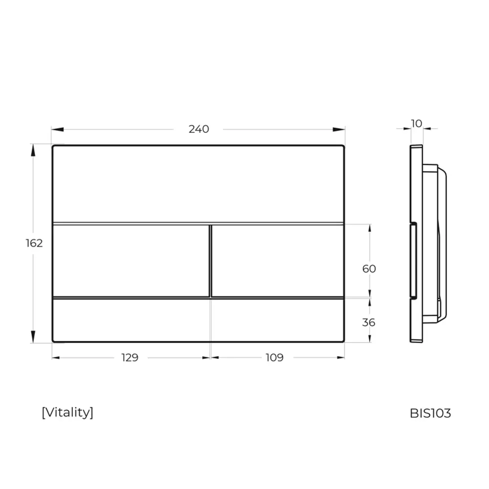 Фото 2 Клавиша смыва Knotlor BIS103C цвет хром Фото 2 Клавиша смыва Knotlor BIS103C цвет хром