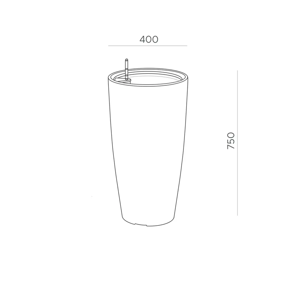 Фото 3 Кашпо Oladom Deluxe Long Ø40 h75 см v31 л пластик мокко с автополивом Фото 3 Кашпо Oladom Deluxe Long Ø40 h75 см v31 л пластик мокко с автополивом