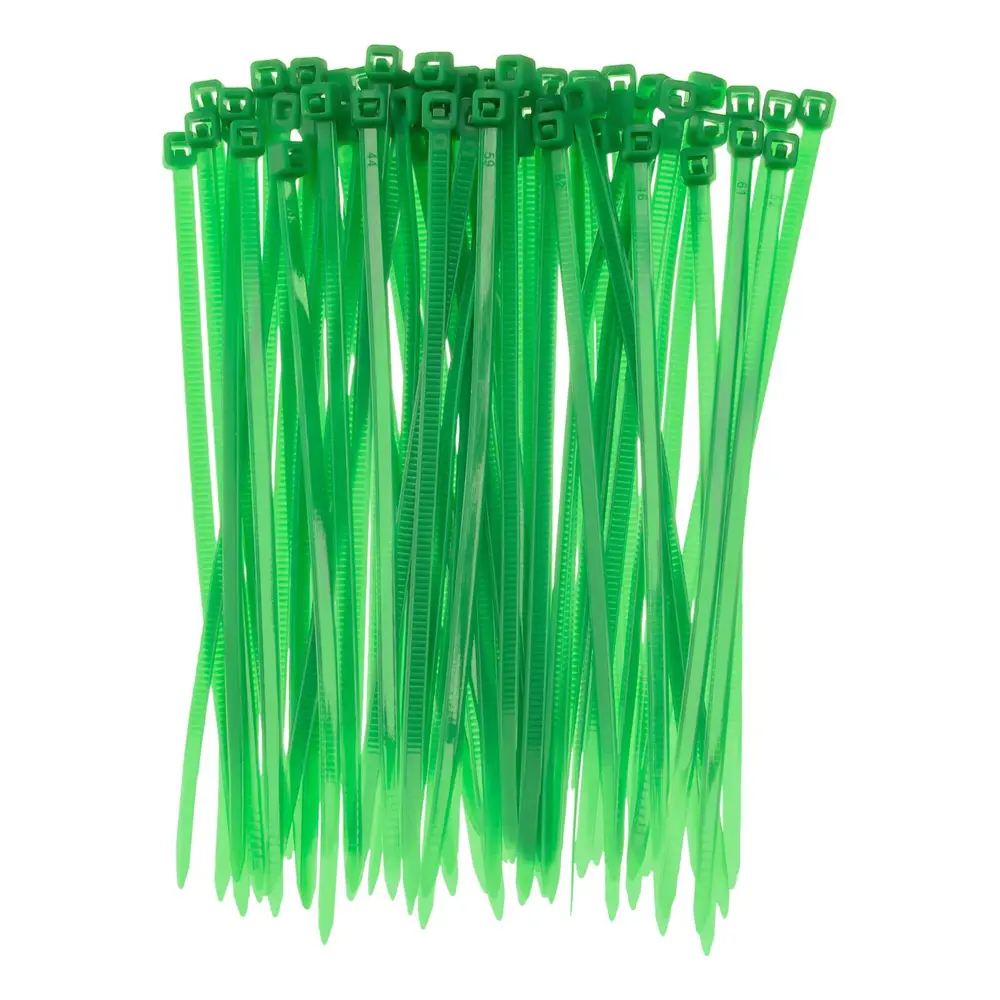 Фото 2 Хомут Сибртех 100x2.5 мм пластик цвет зеленый 100 шт Фото 2 Хомут Сибртех 100x2.5 мм пластик цвет зеленый 100 шт