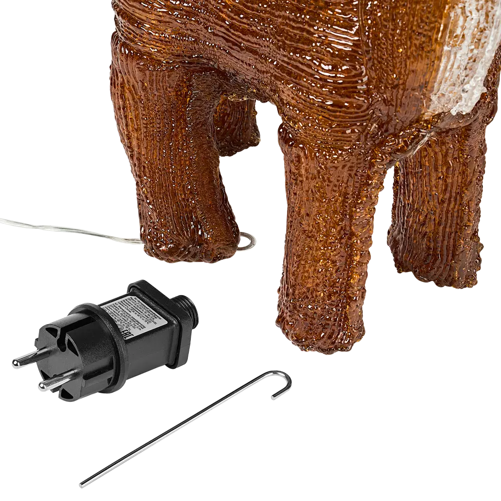 Фото 6 Светящаяся электрическая фигура KREAFORTA Олень 40 светодиодов h41 см коричневый Фото 6 Светящаяся электрическая фигура KREAFORTA Олень 40 светодиодов h41 см коричневый