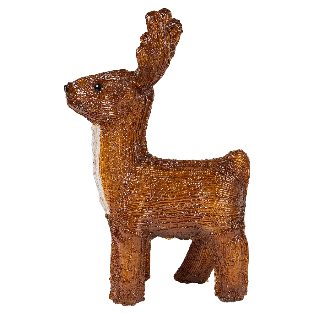 Фото 3 Светящаяся электрическая фигура KREAFORTA Олень 40 светодиодов h41 см коричневый Фото 3 Светящаяся электрическая фигура KREAFORTA Олень 40 светодиодов h41 см коричневый