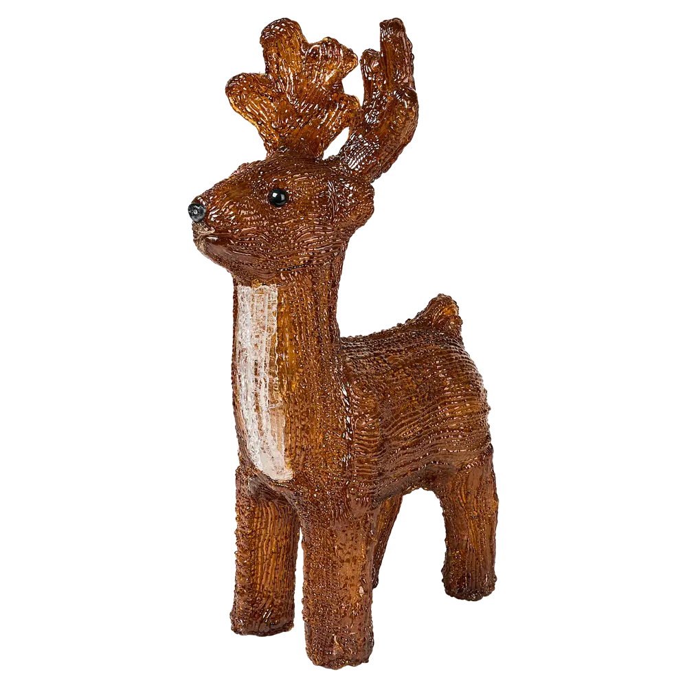 Фото 2 Светящаяся электрическая фигура KREAFORTA Олень 40 светодиодов h41 см коричневый Фото 2 Светящаяся электрическая фигура KREAFORTA Олень 40 светодиодов h41 см коричневый