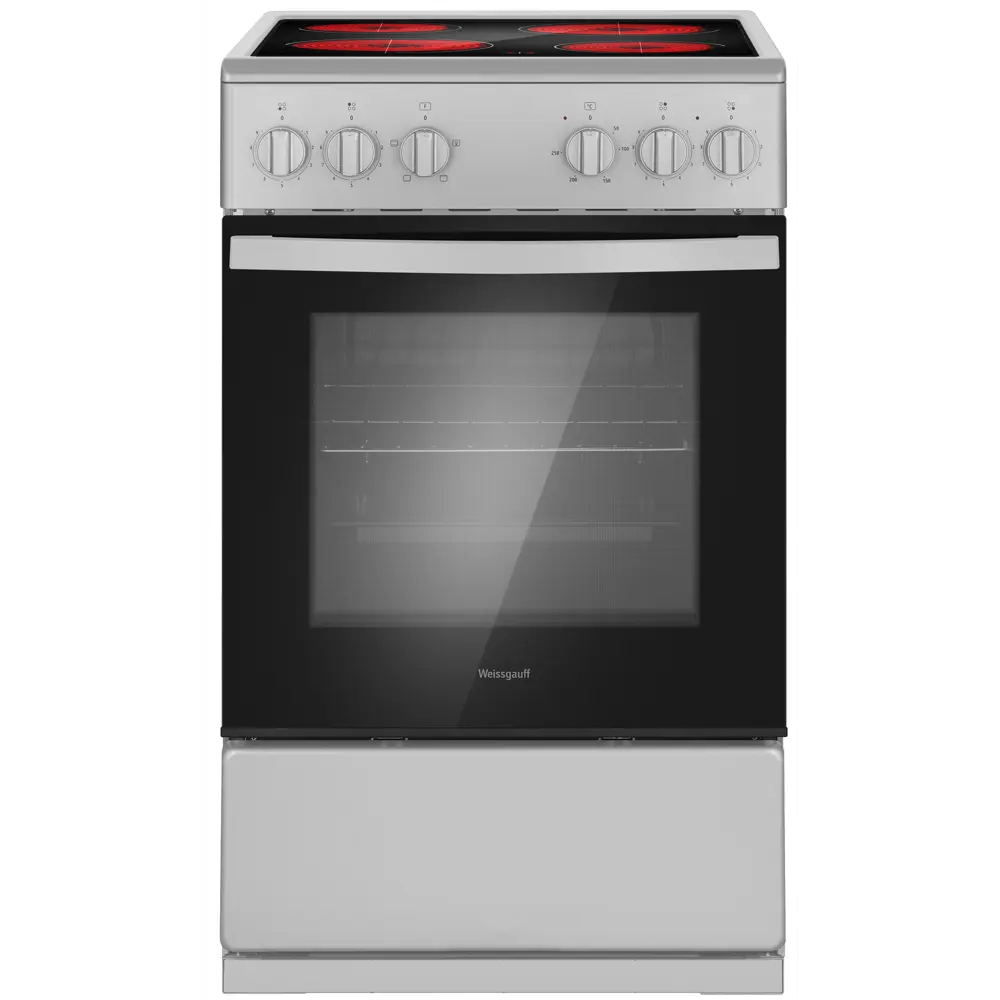 Фото Кухонная плита Weissgauff 438326 49.3x85x60 см цвет серебристый Фото Кухонная плита Weissgauff 438326 49.3x85x60 см цвет серебристый