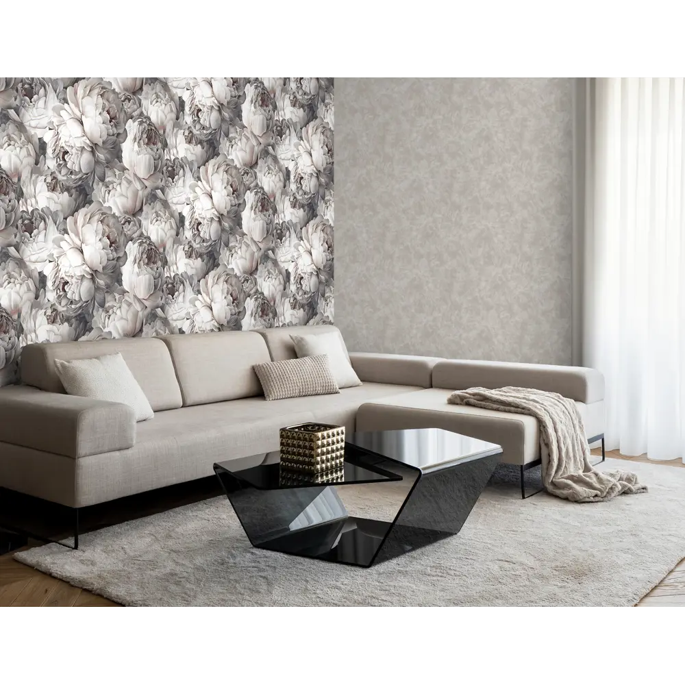 Фото 2 Обои флизелиновые Victoria Stenova Peony коричневые 1.06 м VS585339 Фото 2 Обои флизелиновые Victoria Stenova Peony коричневые 1.06 м VS585339