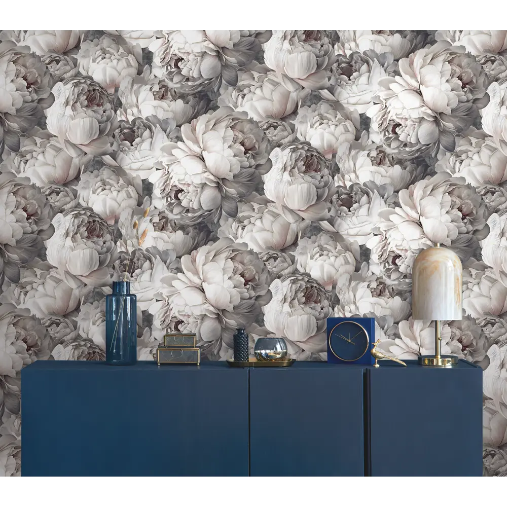 Фото Обои флизелиновые Victoria Stenova Peony коричневые 1.06 м VS585339 Фото Обои флизелиновые Victoria Stenova Peony коричневые 1.06 м VS585339