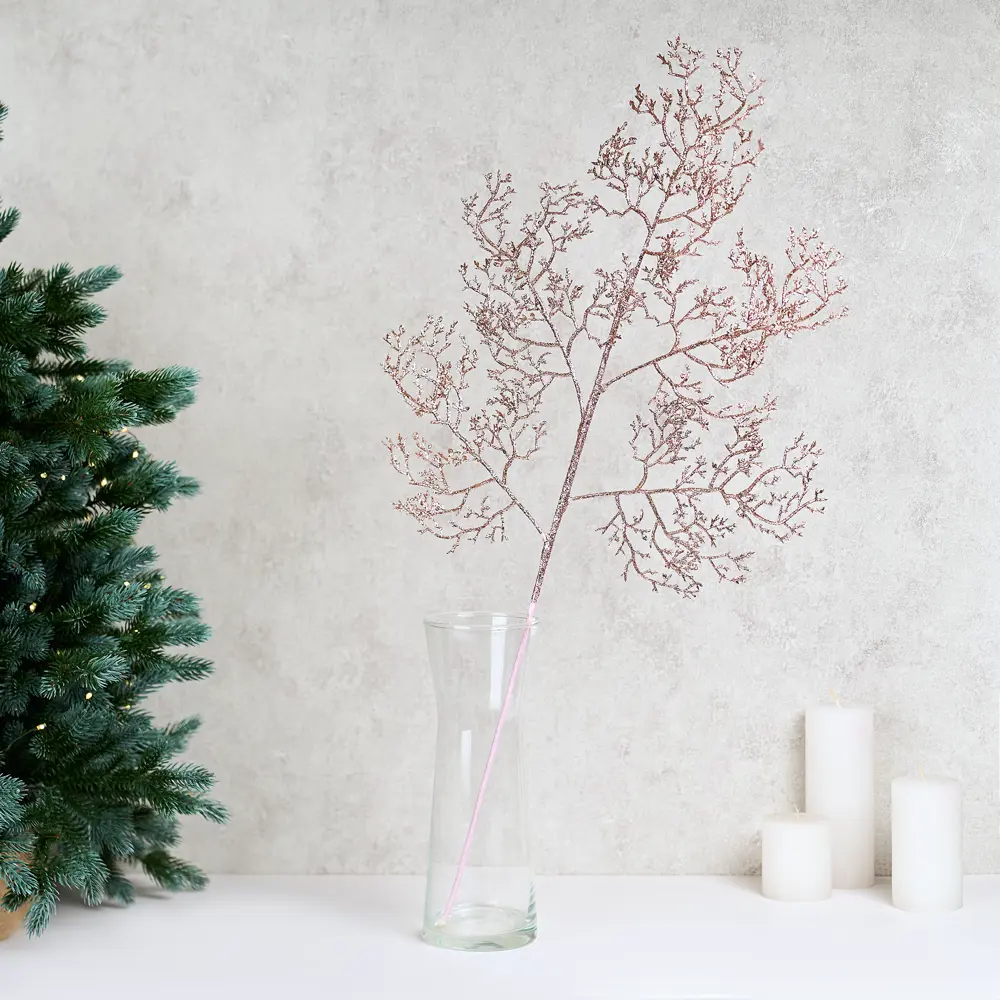 Фото Ветка декоративная KREAFORTA Блестящая 76 см розовый Фото Ветка декоративная KREAFORTA Блестящая 76 см розовый