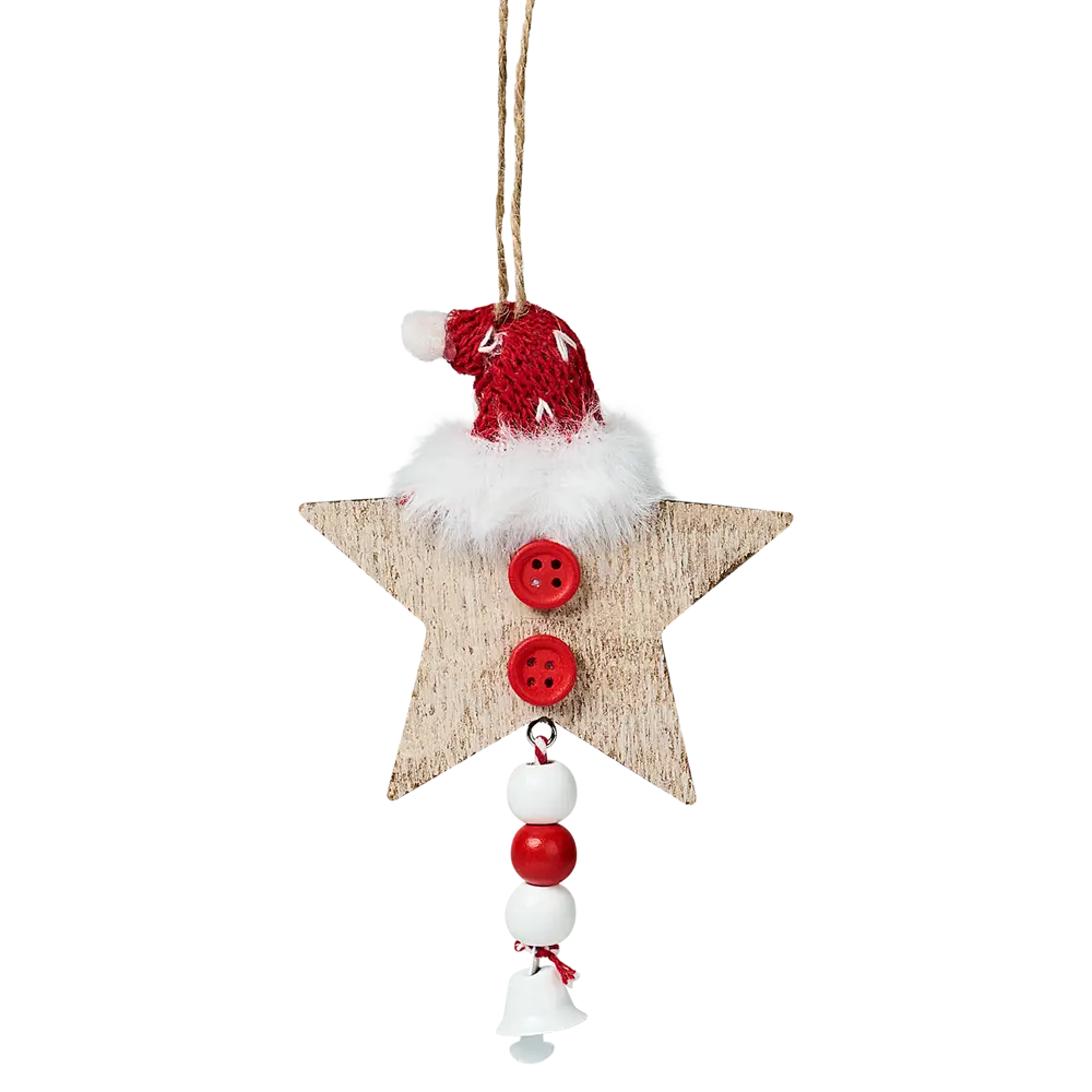 Фото 2 Украшение декоративное подвесное KREAFORTA Звезда 15 см бежевый Фото 2 Украшение декоративное подвесное KREAFORTA Звезда 15 см бежевый