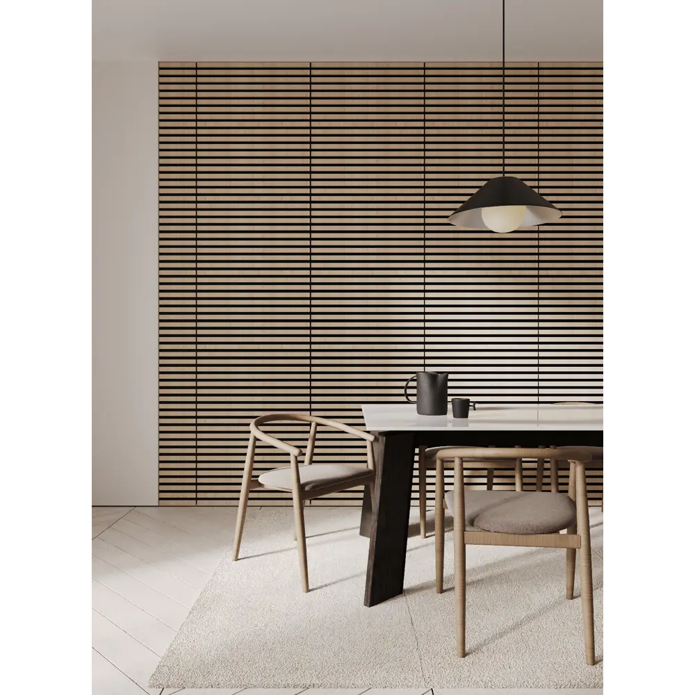 Фото 4 Реечная панель Evrowood 680x506x11мм цвет черный/дуб сонома Фото 4 Реечная панель Evrowood 680x506x11мм цвет черный/дуб сонома