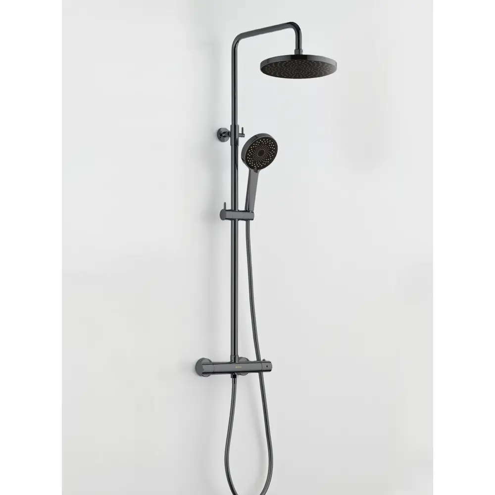 Фото Душевая система Bond DS7708LP7791ST 1 режимная цвет графит (оружейная сталь)