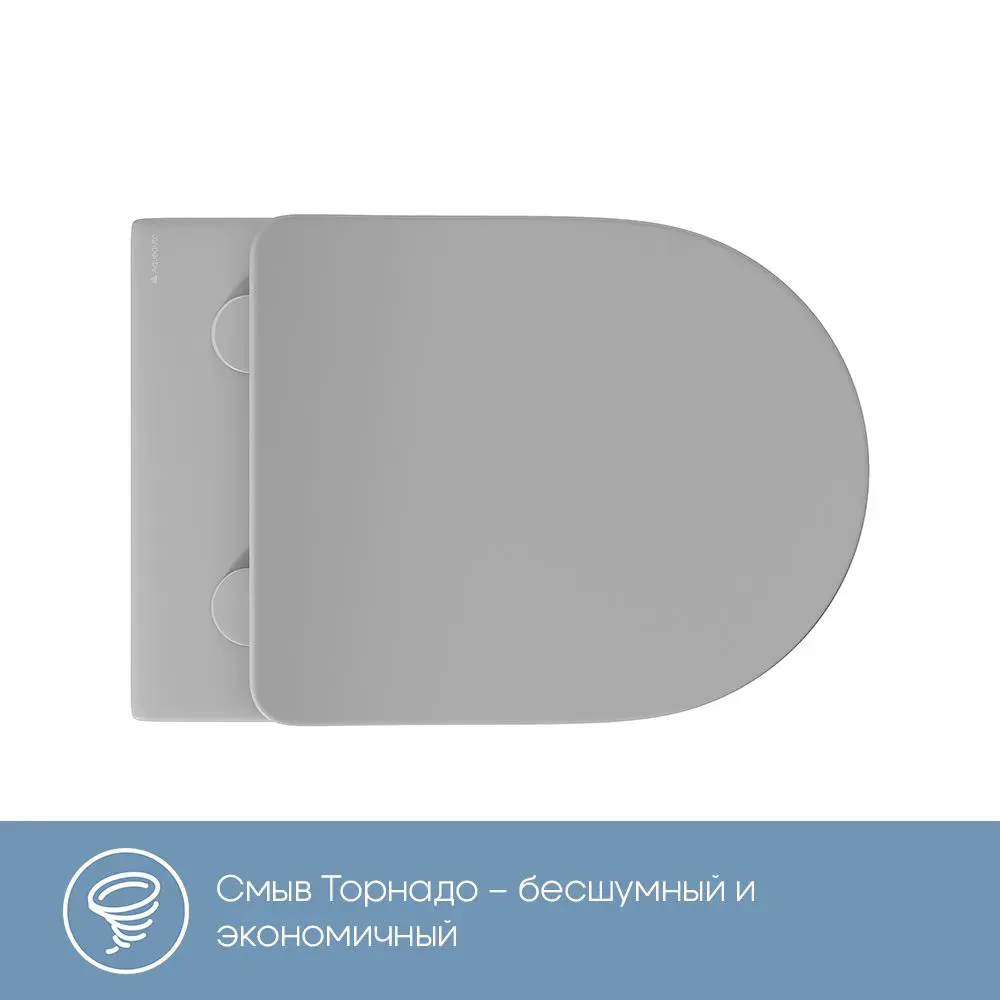 Фото 10 Комплект инсталляция и унитаз Teymi Aina 50 T70033 с клавишей Lina хром T70102CH и унитазом безободковый Vortex Торнадо Soft-Close серый матовый овал