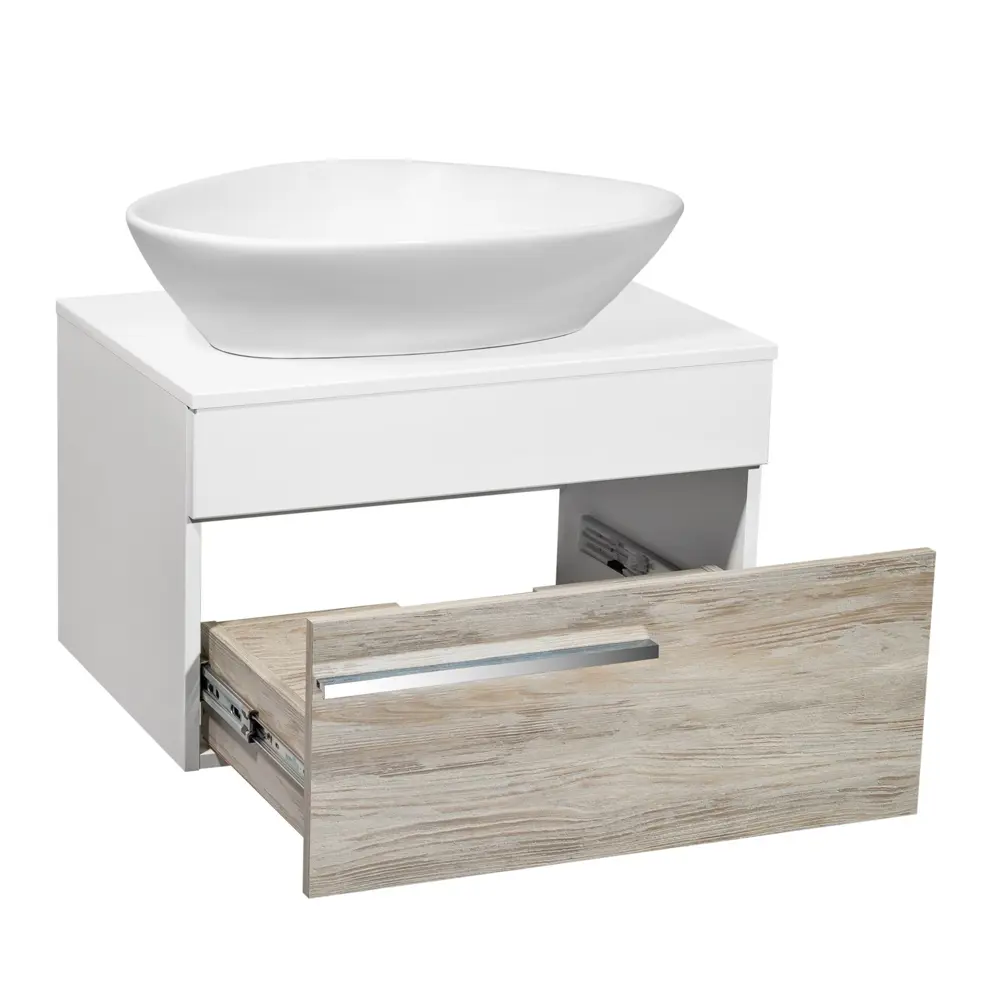 Фото 5 Тумба с раковиной Runo ВУДЛАЙН 65 подвесная цвет скандинавский дуб раковина TERZO 60 Фото 5 Тумба с раковиной Runo ВУДЛАЙН 65 подвесная цвет скандинавский дуб раковина TERZO 60