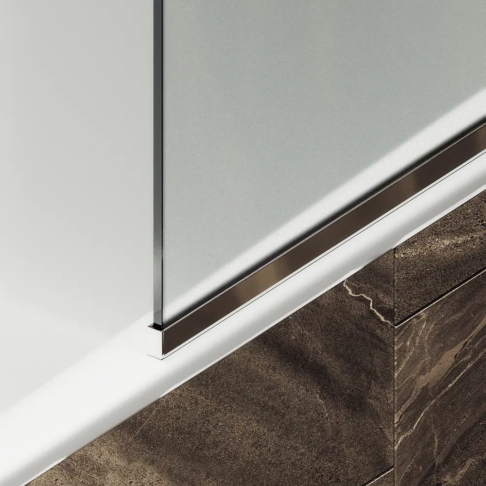 Фото Шторка для ванной стеклянная MaybahGlass 34x140 см 6 мм лево сатин/хром глянец