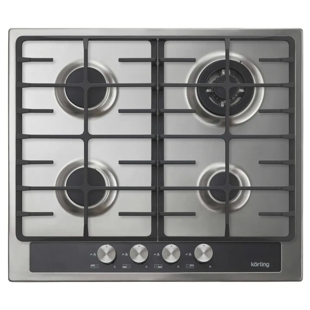 Фото Газовая варочная панель Korting HG 665 CTGX 58 см 4 конфорки цвет серый