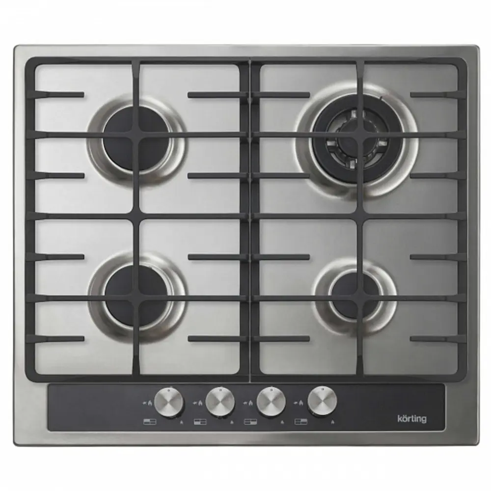 Фото 2 Газовая варочная панель Korting HG 665 CTGX 58 см 4 конфорки цвет серый