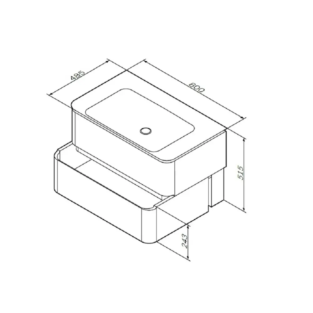 Фото 9 Тумба под раковину Am.pm Sensation M30FHX0802TF подвесная 80см табачный дуб