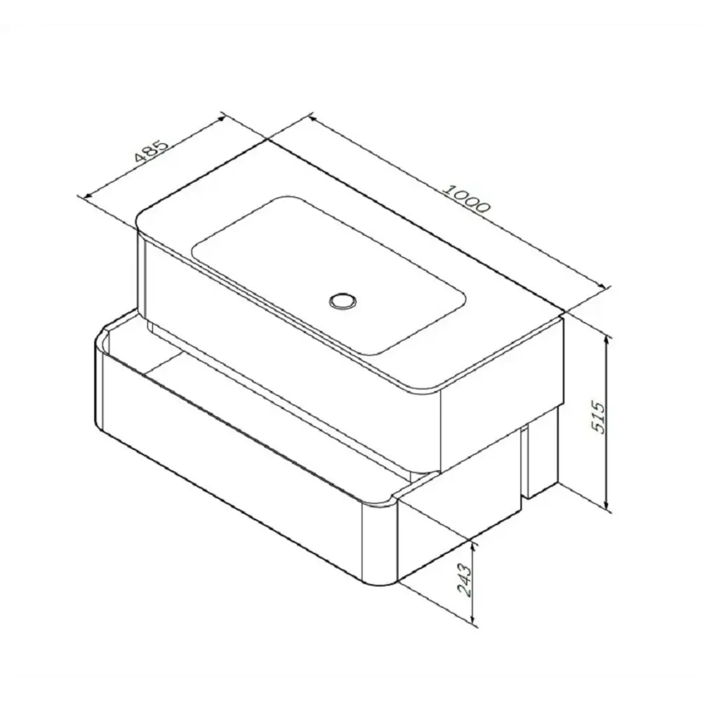 Фото 9 Тумба под раковину подвесная AM.PM 100см цвет орех Фото 9 Тумба под раковину подвесная AM.PM 100см цвет орех