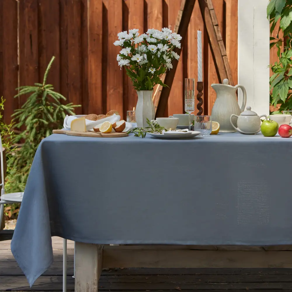 Фото Скатерть Этель Linen collection grey 145х220см 100%лён 210 г/м2 10610036 Фото Скатерть Этель Linen collection grey 145х220см 100%лён 210 г/м2 10610036