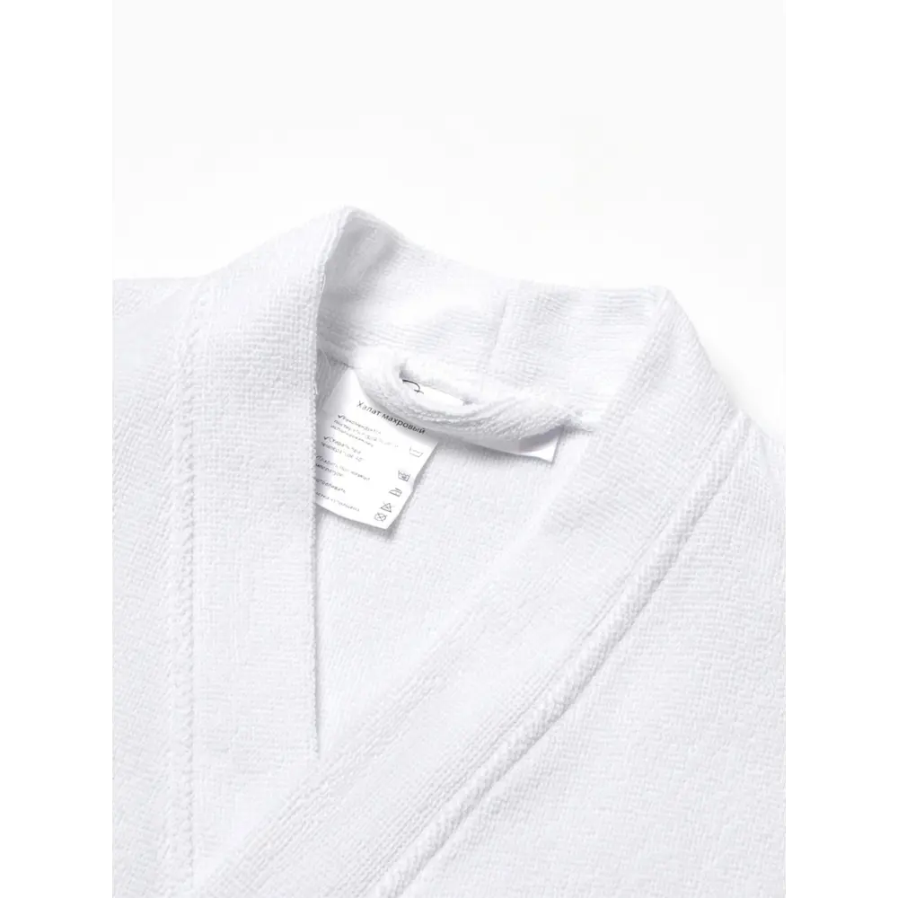 Фото 6 Халат махровый Этель женский размер 42-44 цвет белый Фото 6 Халат махровый Этель женский размер 42-44 цвет белый