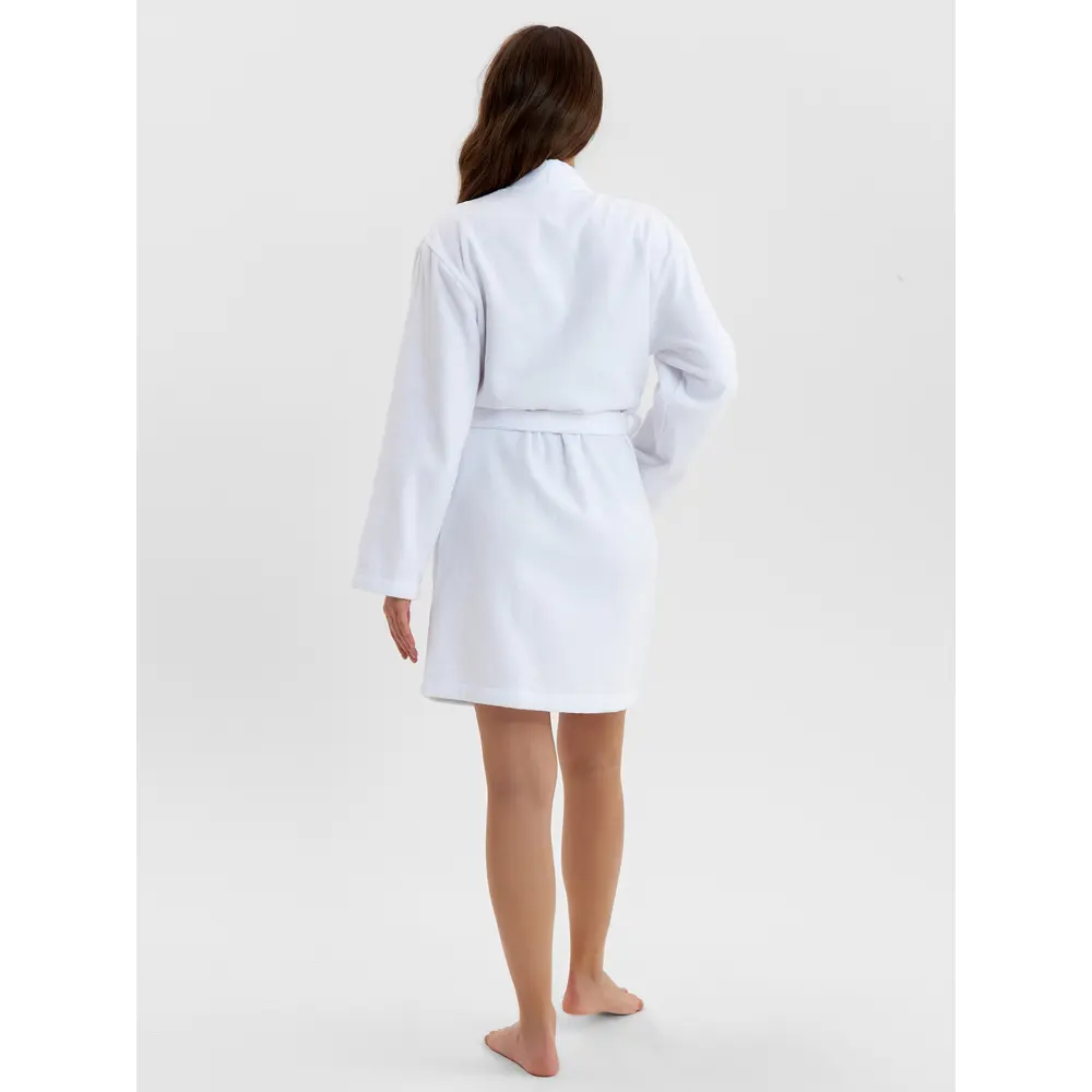 Фото 4 Халат махровый Этель женский размер 42-44 цвет белый Фото 4 Халат махровый Этель женский размер 42-44 цвет белый