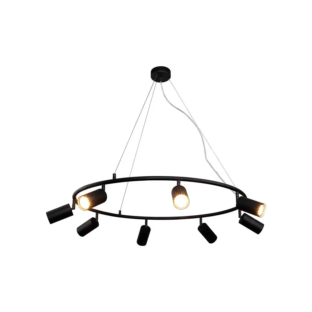 Фото Светильник подвесной Crystal lux Rivo Clt 015c8 d800 bl 8 ламп 20 м² цвет черный Фото Светильник подвесной Crystal lux Rivo Clt 015c8 d800 bl 8 ламп 20 м² цвет черный