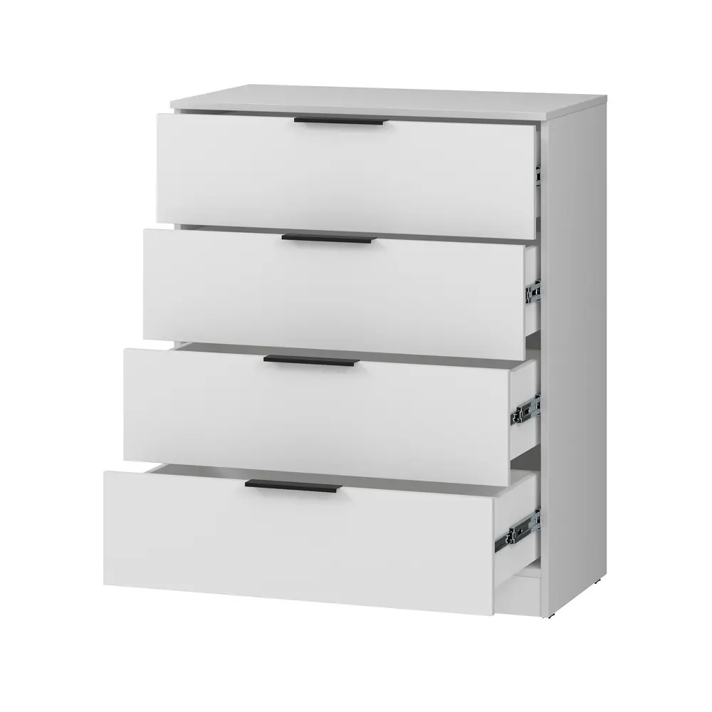 Фото 2 Комод Alsav Tower 4 ящика 80.9х45х101.2 см ЛДСП цвет белый Фото 2 Комод Alsav Tower 4 ящика 80.9х45х101.2 см ЛДСП цвет белый