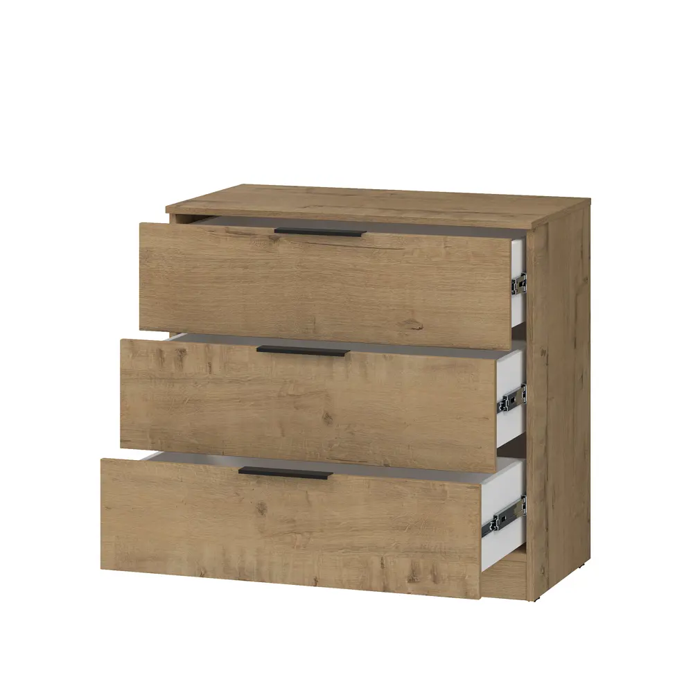 Фото 2 Комод Alsav Tower Teakwood 3 ящика 80.9х45х78.4 см ЛДСП цвет бежевый Фото 2 Комод Alsav Tower Teakwood 3 ящика 80.9х45х78.4 см ЛДСП цвет бежевый