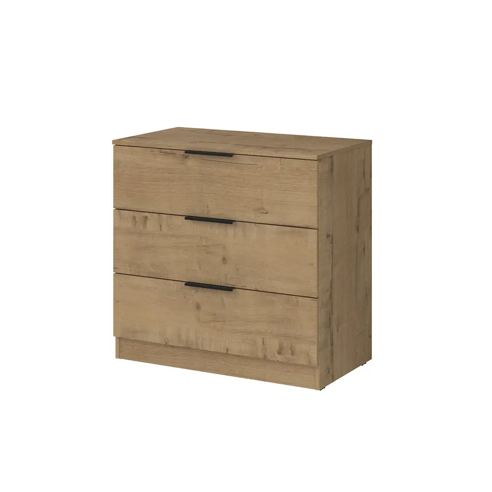 Фото Комод Alsav Tower Teakwood 3 ящика 80.9х45х78.4 см ЛДСП цвет бежевый Фото Комод Alsav Tower Teakwood 3 ящика 80.9х45х78.4 см ЛДСП цвет бежевый