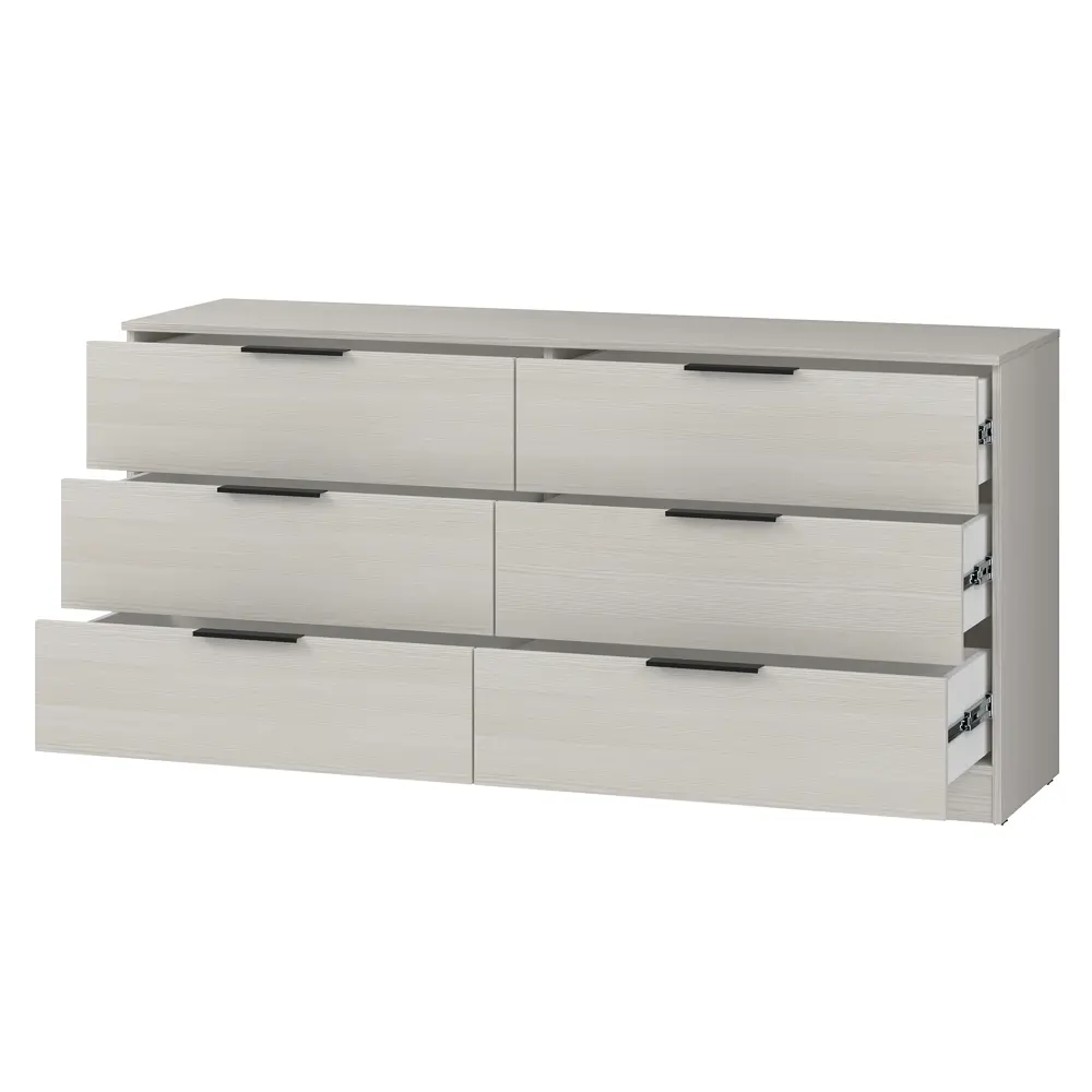 Фото 2 Комод Alsav Tower Ivory 6 ящиков 160х45х78.4 см ЛДСП цвет бежевый Фото 2 Комод Alsav Tower Ivory 6 ящиков 160х45х78.4 см ЛДСП цвет бежевый