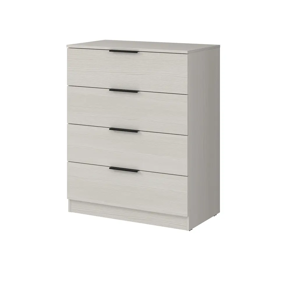 Фото Комод Alsav Tower Ivory 4 ящика 80.9х45х101.2 см ЛДСП цвет бежевый