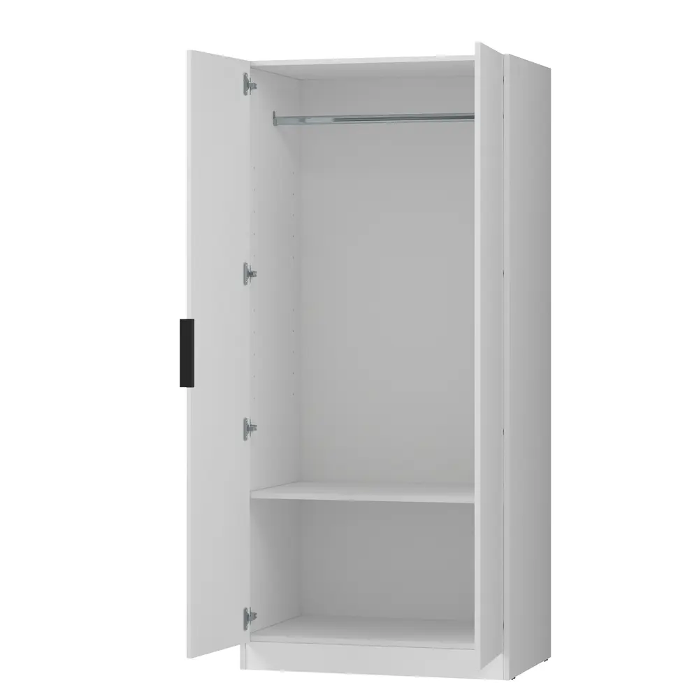 Фото 2 Шкаф распашной Alsav Home Tower-s с 2 дверями 80x176.1x54.8 см ЛДСП цвет белый Фото 2 Шкаф распашной Alsav Home Tower-s с 2 дверями 80x176.1x54.8 см ЛДСП цвет белый