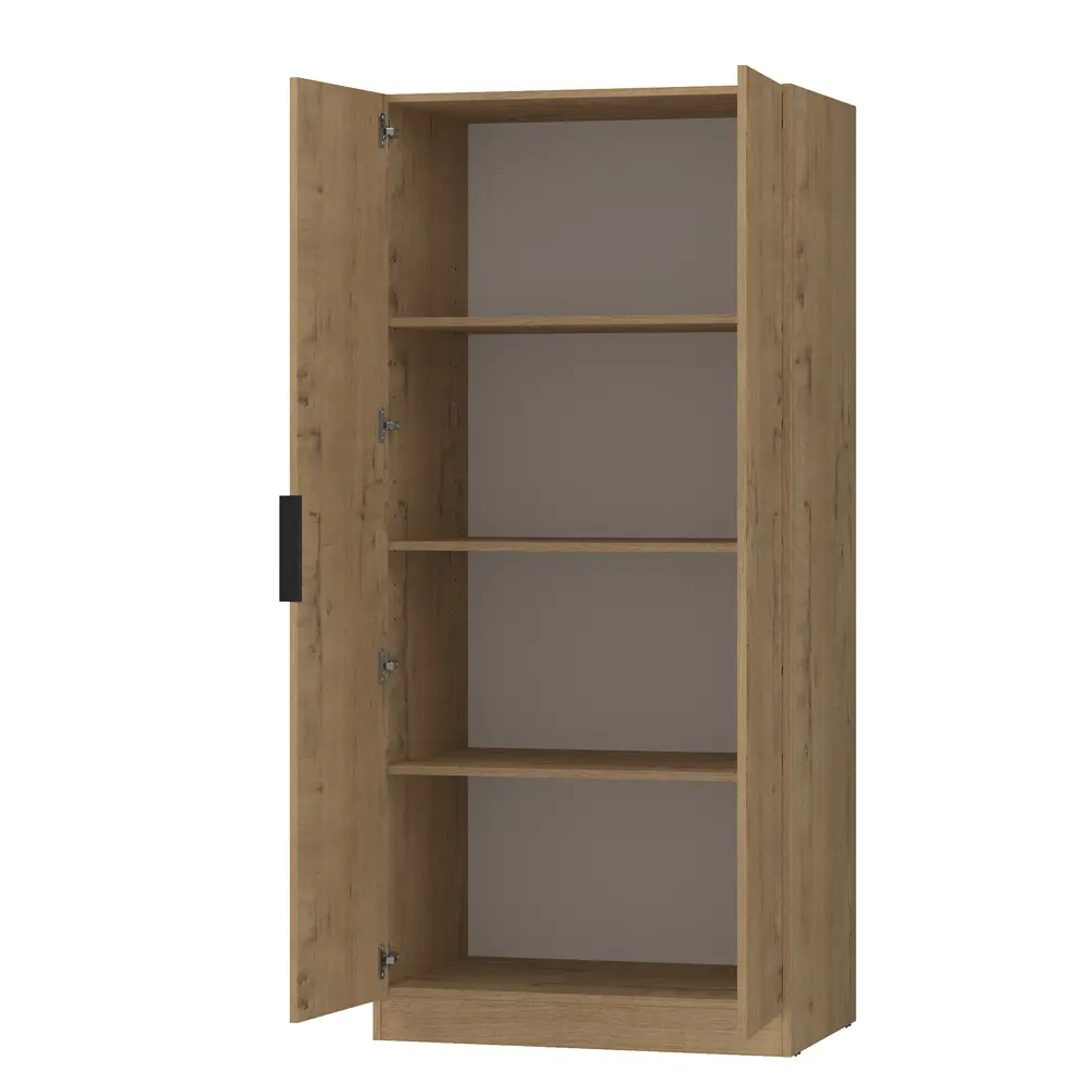 Фото 2 Шкаф распашной Alsav Home Tower-s Teakwood с 2 дверями и полками 80x176.1x54.8 см ЛДСП цвет бежевый Фото 2 Шкаф распашной Alsav Home Tower-s Teakwood с 2 дверями и полками 80x176.1x54.8 см ЛДСП цвет бежевый