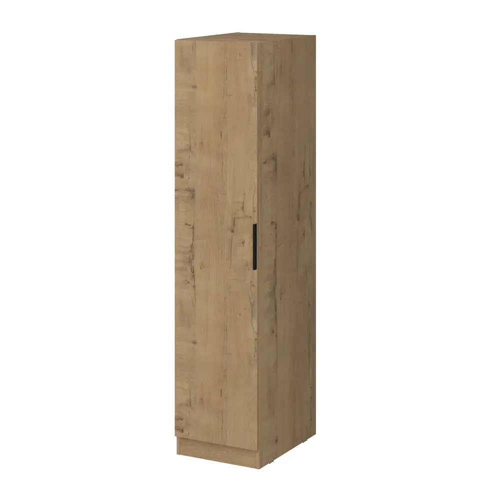 Фото Шкаф распашной Alsav Home Tower-s Teakwood с 1 дверью и полками 40x176.1x54.8 см ЛДСП цвет бежевый Фото Шкаф распашной Alsav Home Tower-s Teakwood с 1 дверью и полками 40x176.1x54.8 см ЛДСП цвет бежевый