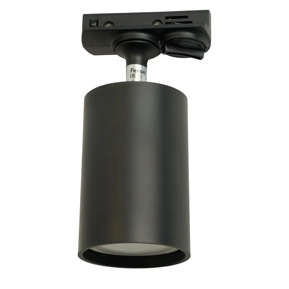 Фото Трековый светильник спот под лампу Gu10 Feron 51212 однофазный цвет черный