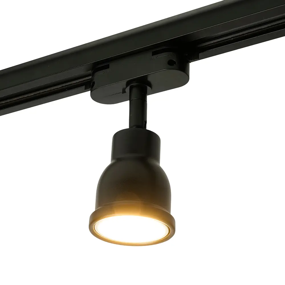 Фото 4 Трековый светильник спот под лампу Gu10 Feron 51667 однофазный цвет черный