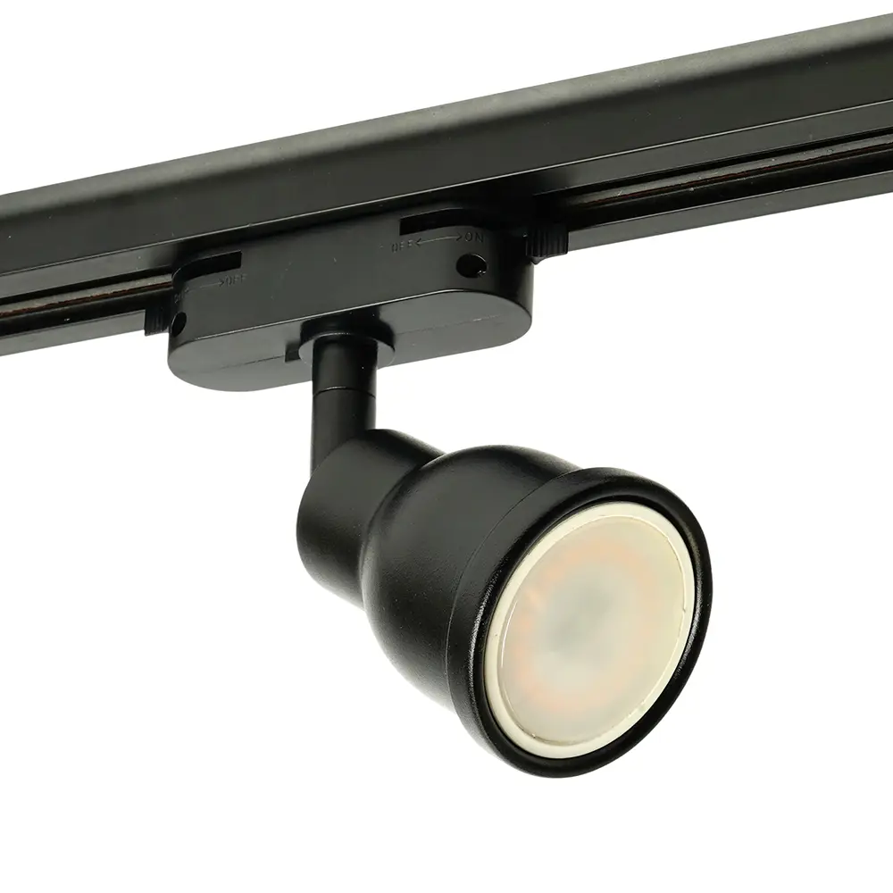 Фото 2 Трековый светильник спот под лампу Gu10 Feron 51667 однофазный цвет черный