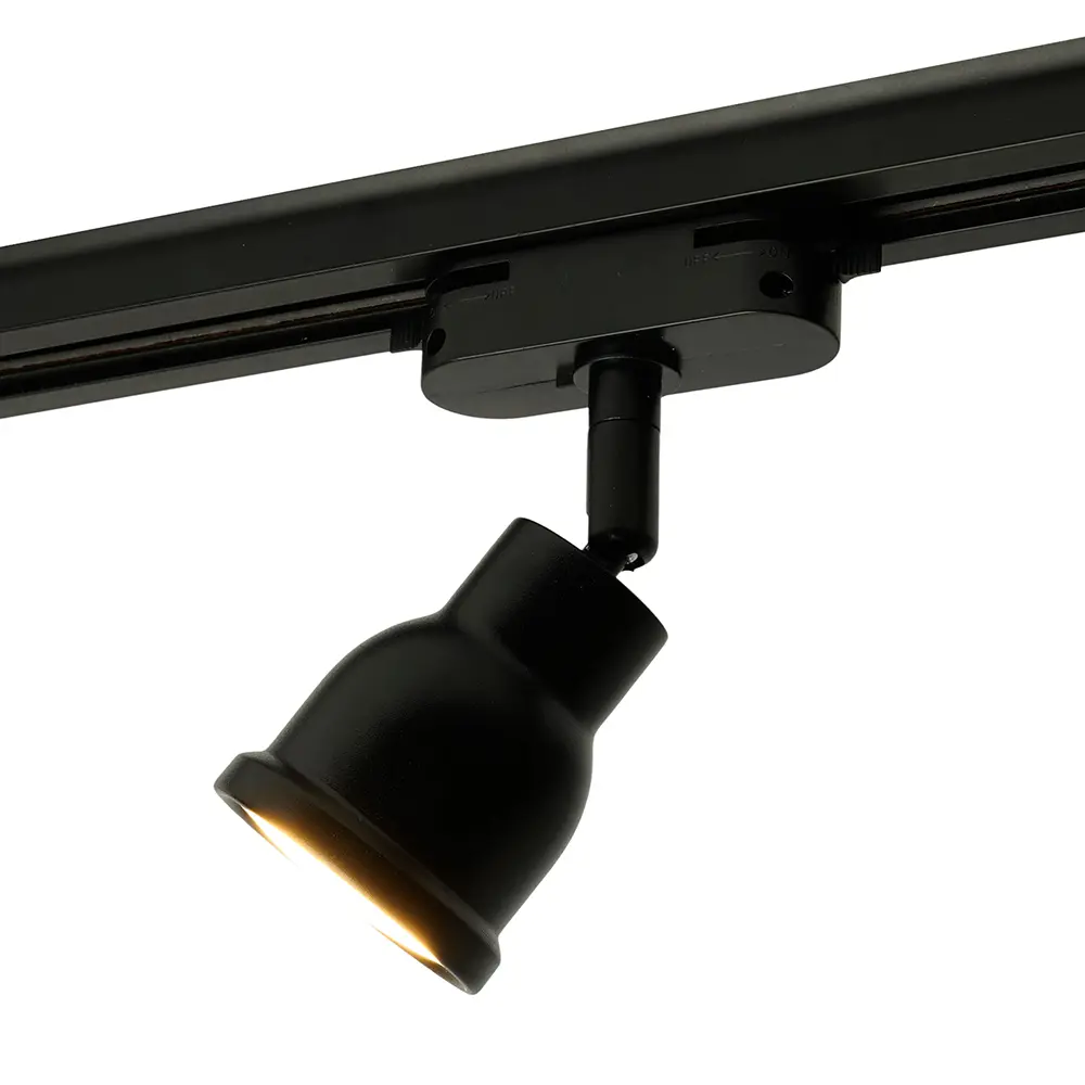 Фото 8 Трековый светильник спот под лампу Gu10 Feron 51667 однофазный цвет черный