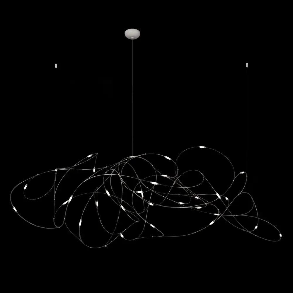 Фото 2 Светильник подвесной светодиодный Loft It Flock of light 10309-31 cr 5 м² теплый белый свет цвет хром/белый Фото 2 Светильник подвесной светодиодный Loft It Flock of light 10309-31 cr 5 м² теплый белый свет цвет хром/белый