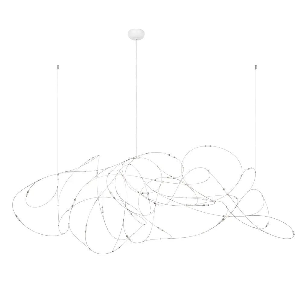 Фото Светильник подвесной светодиодный Loft It Flock of light 10309-31 cr 5 м² теплый белый свет цвет хром/белый Фото Светильник подвесной светодиодный Loft It Flock of light 10309-31 cr 5 м² теплый белый свет цвет хром/белый