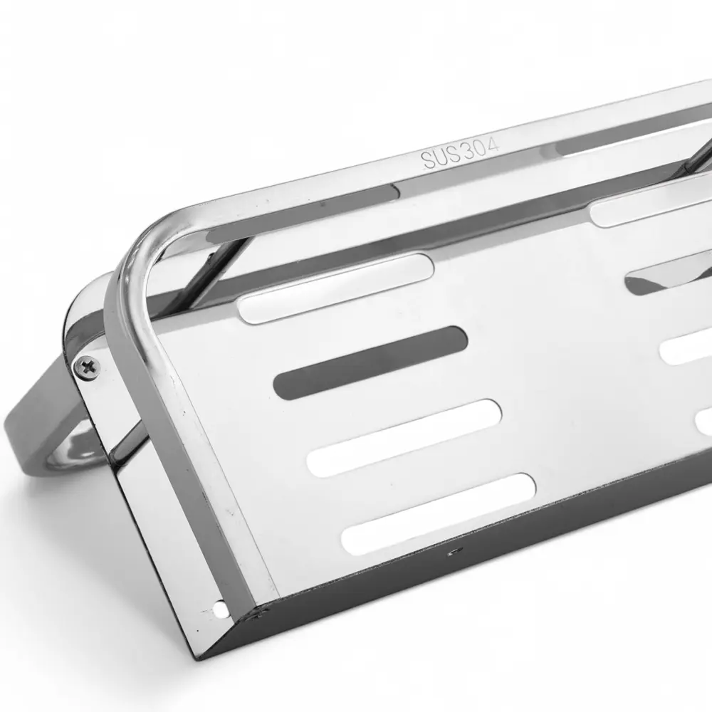 Фото 4 Полка для ванной комнаты Potato P337-40 нержавеющая сталь 11x12 см