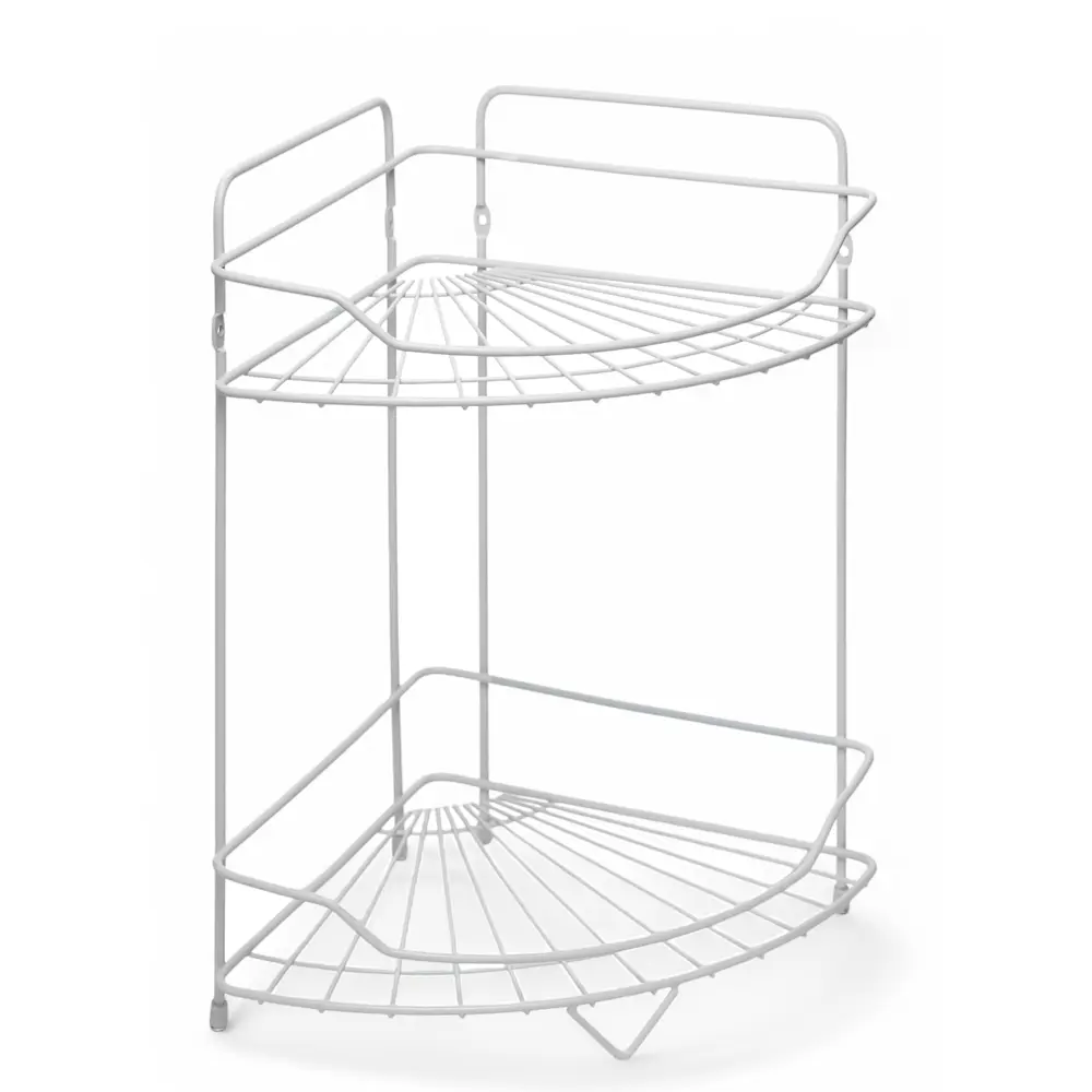 Фото 3 Полка для ванной комнаты Potato P370-2W нержавеющая сталь 31x36.5 см