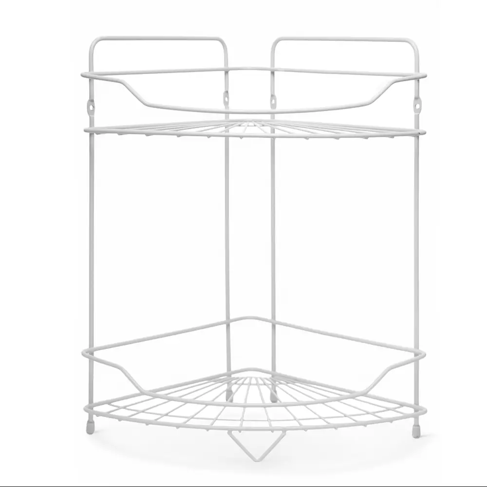 Фото 2 Полка для ванной комнаты Potato P370-2W нержавеющая сталь 31x36.5 см