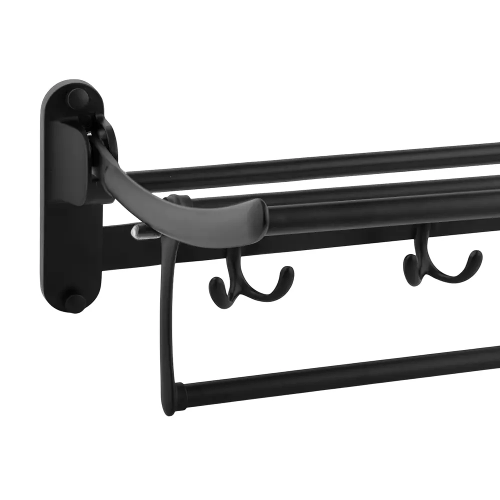 Фото 2 Полка для ванной комнаты Vekko md-805-h нержавеющая сталь 60x13.5 см цвет черный Фото 2 Полка для ванной комнаты Vekko md-805-h нержавеющая сталь 60x13.5 см цвет черный