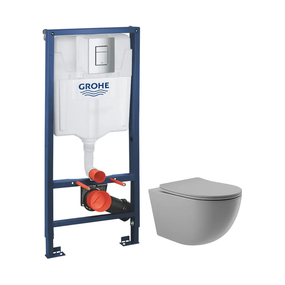 Фото 4 Комплект инсталляция и унитаз: инсталляция Grohe Rapid SL 38772001OV2130A клавиша хром унитаз подвесной безободковый Vortex Торнадо Soft-Close овал Фото 4 Комплект инсталляция и унитаз: инсталляция Grohe Rapid SL 38772001OV2130A клавиша хром унитаз подвесной безободковый Vortex Торнадо Soft-Close овал