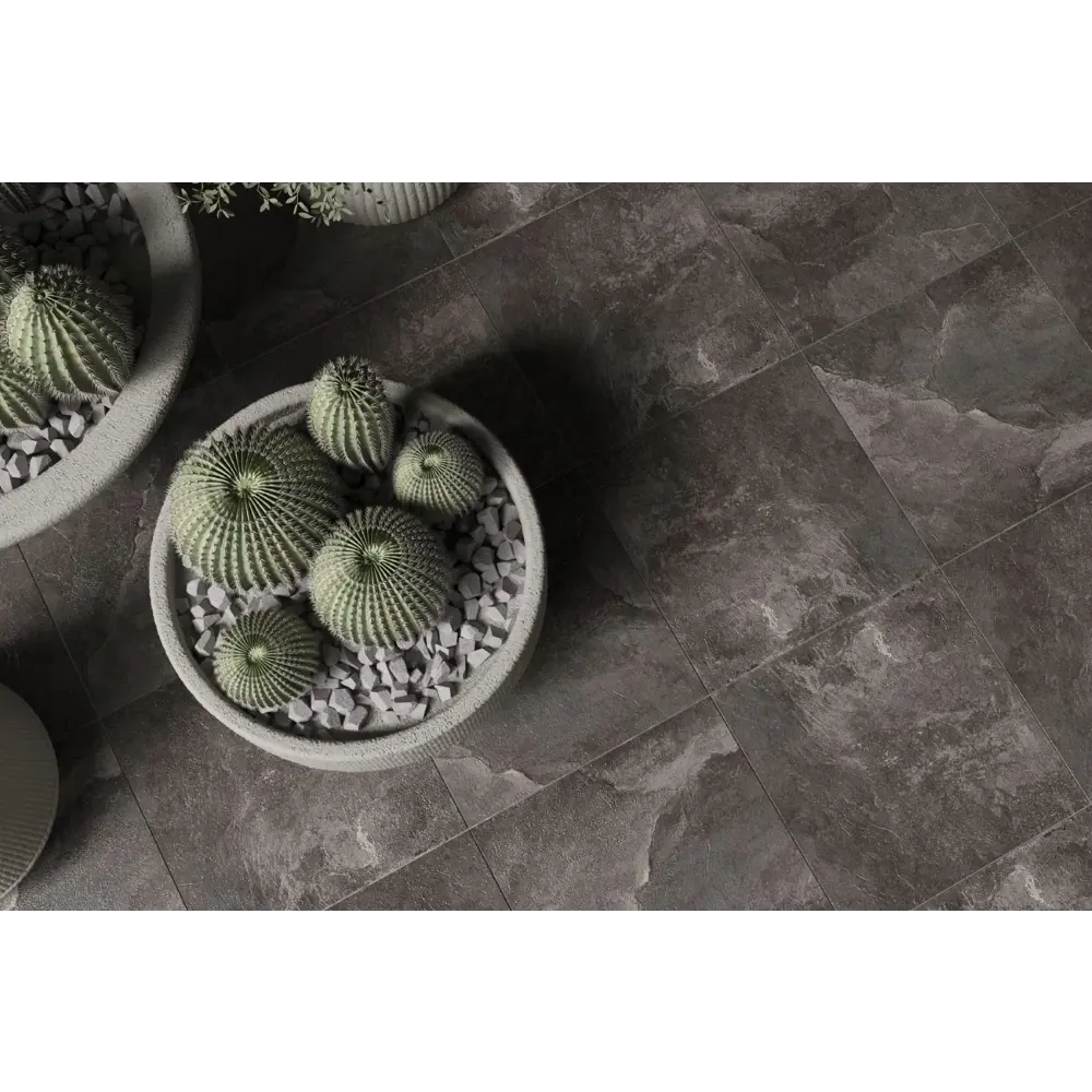 Фото Керамогранит Керамин Денвер 00-003442 40x40см цвет чёрный