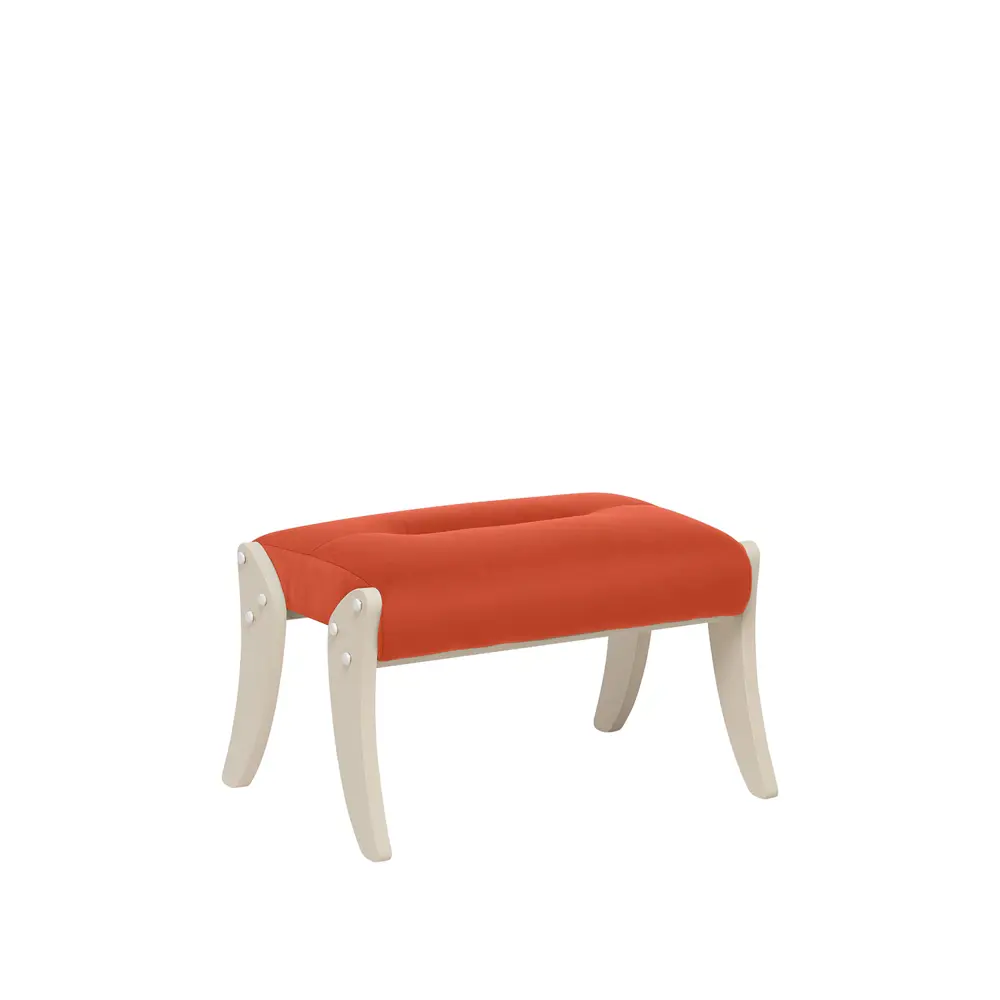 Фото Пуф / подставка для ног велюр Leset Дэми слоновая кость/оранжевый 60x37.5 см Фото Пуф / подставка для ног велюр Leset Дэми слоновая кость/оранжевый 60x37.5 см